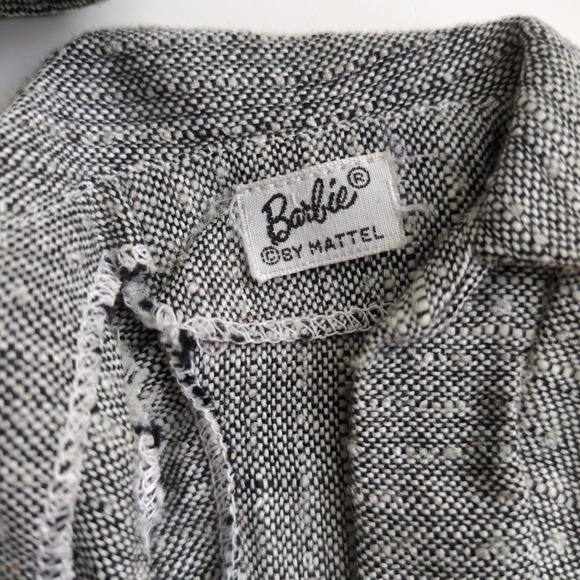 Vtg 60s Mattel Barbie Career Girl #954 Tweed Suit Outfit Black White COMPLETE - Picture 7 of 10